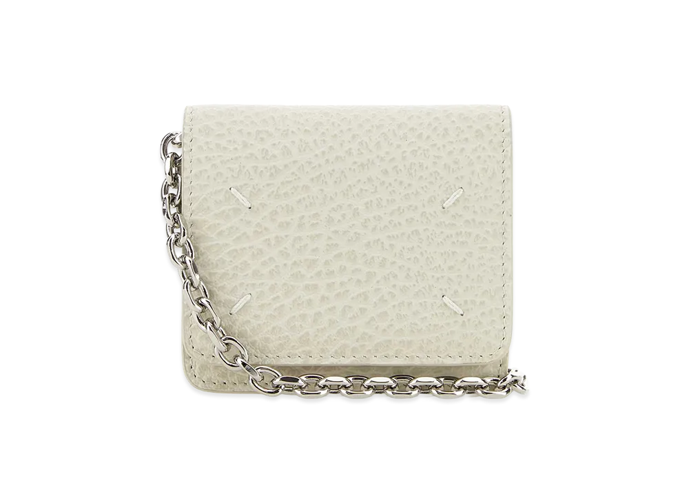 Maison Margiela Women's Chalk Leather Card Holder "White"