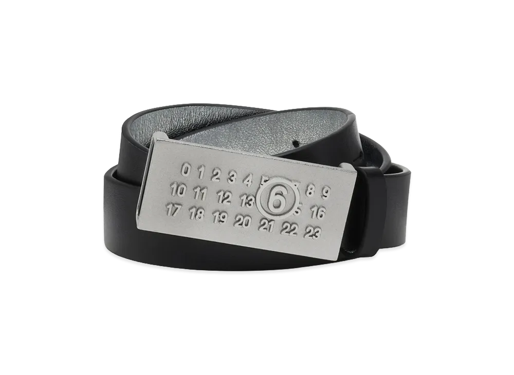 MM6 Maison Margiela Women's Belt "Black/Metallic"