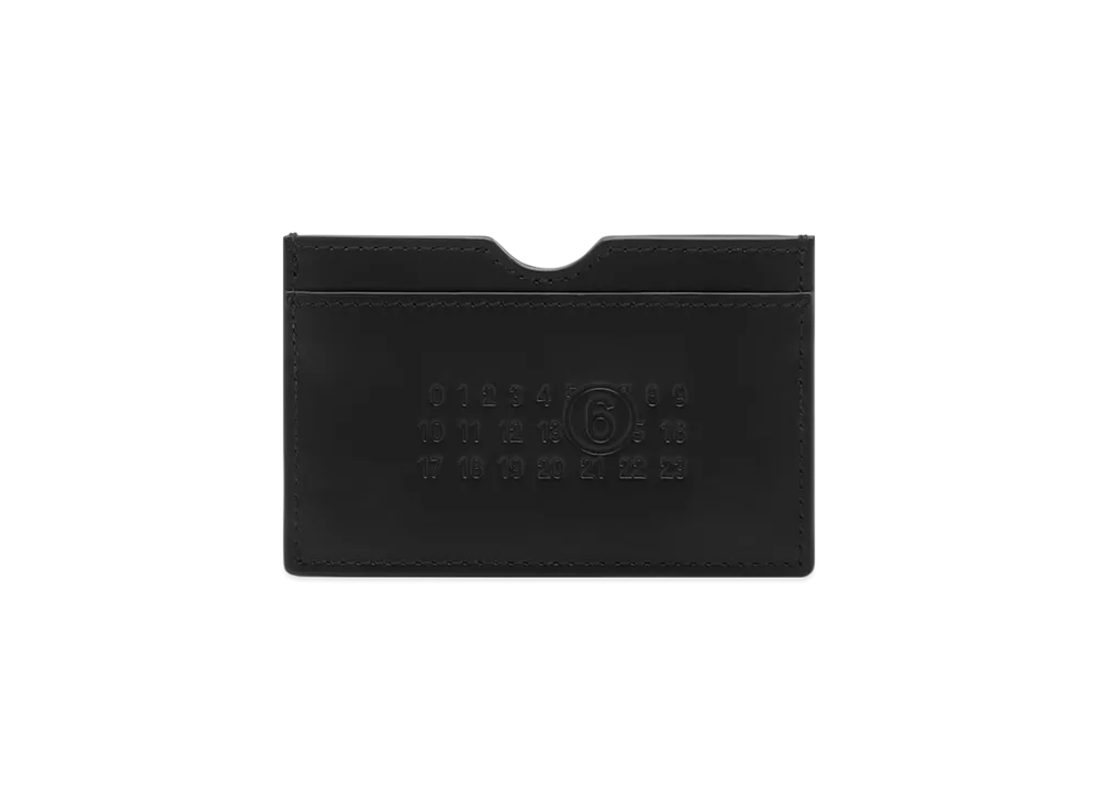 MM6 Maison Margiela Leather Card Holder "Black"