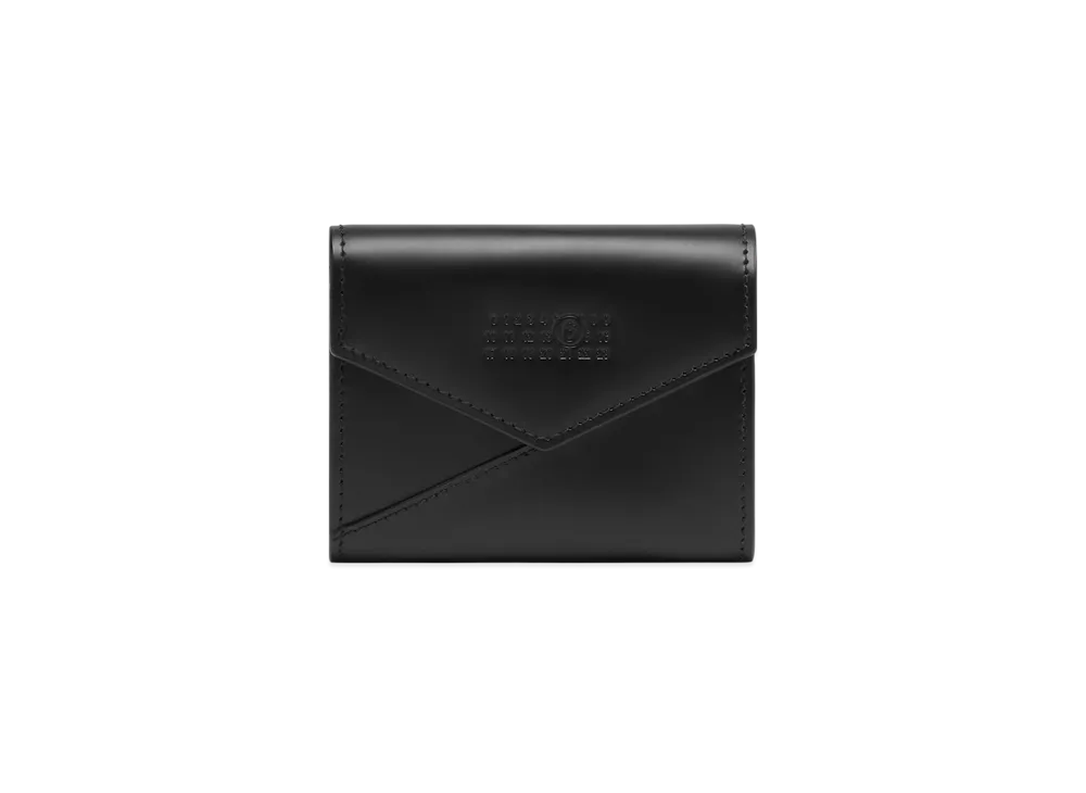 MM6 Maison Margiela Leather Flap Wallet "Black"