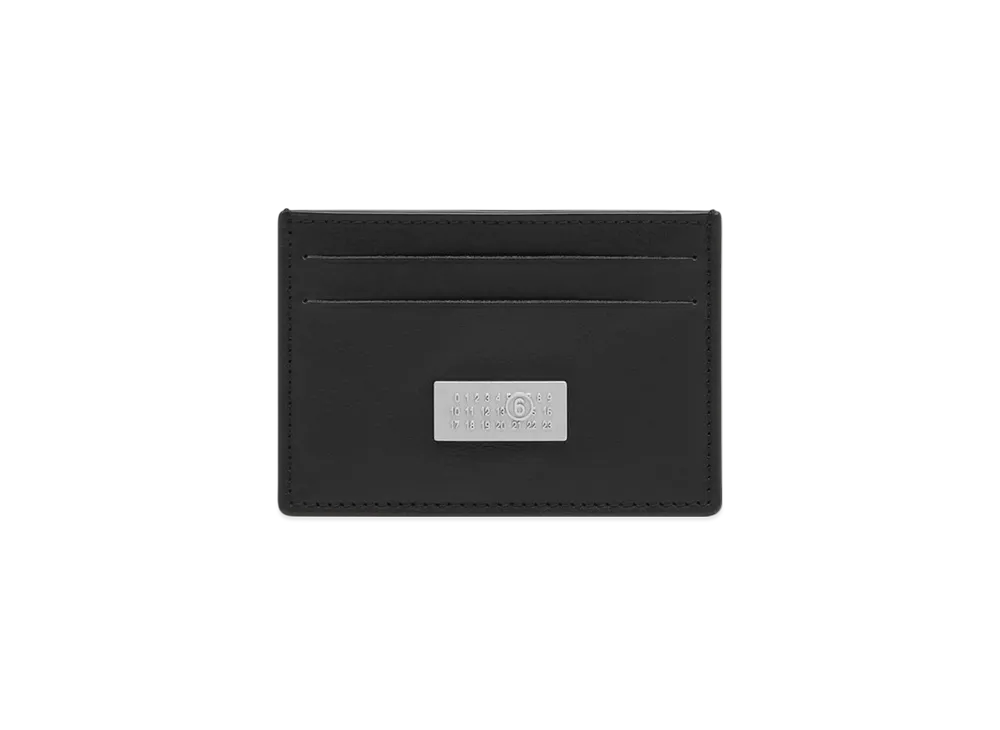 MM6 Maison Margiela Leather Card Holder "Black"