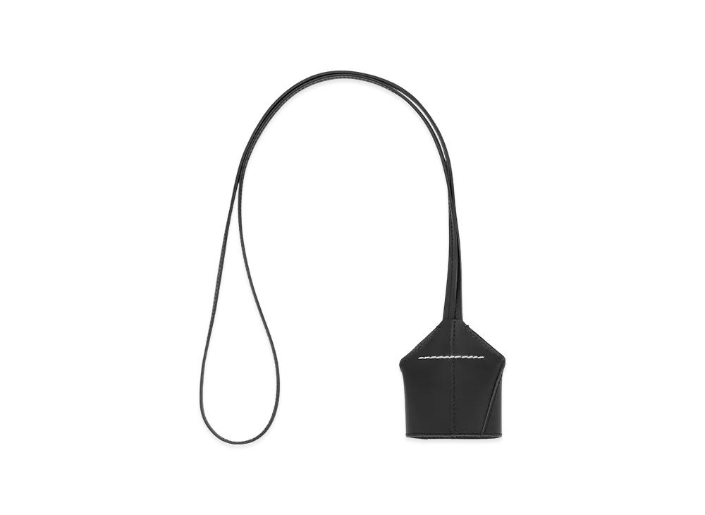 MM6 Maison Margiela Leather Key Ring "Black"