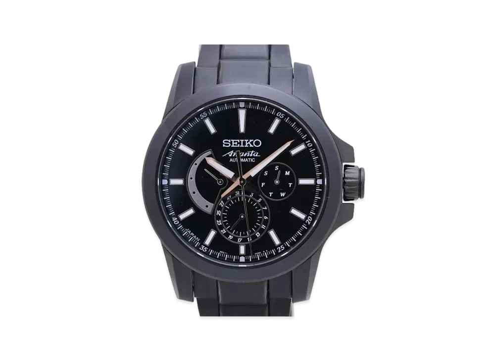 SEIKO Brightz Ananta Mechanical Multi Hands Lacquer Limited "Black" SAEC017
