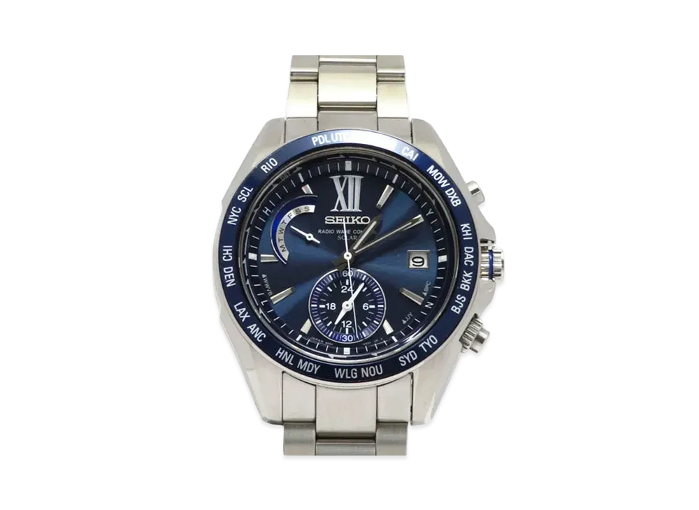 SEIKO Brights Solar Radio World Time "Blue" SAGA095