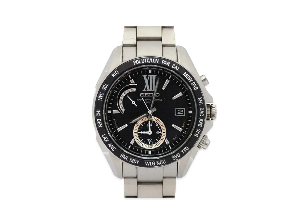 SEIKO Brights Solar Radio World Time "Black" SAGA099