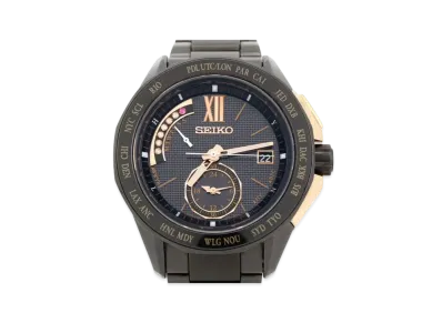 SEIKO Brightz Solar Radio World Time Executive Line "Black" SAGA115