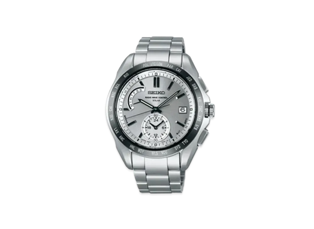 SEIKO Brights Solar Radio World Time "Gray" SAGA129