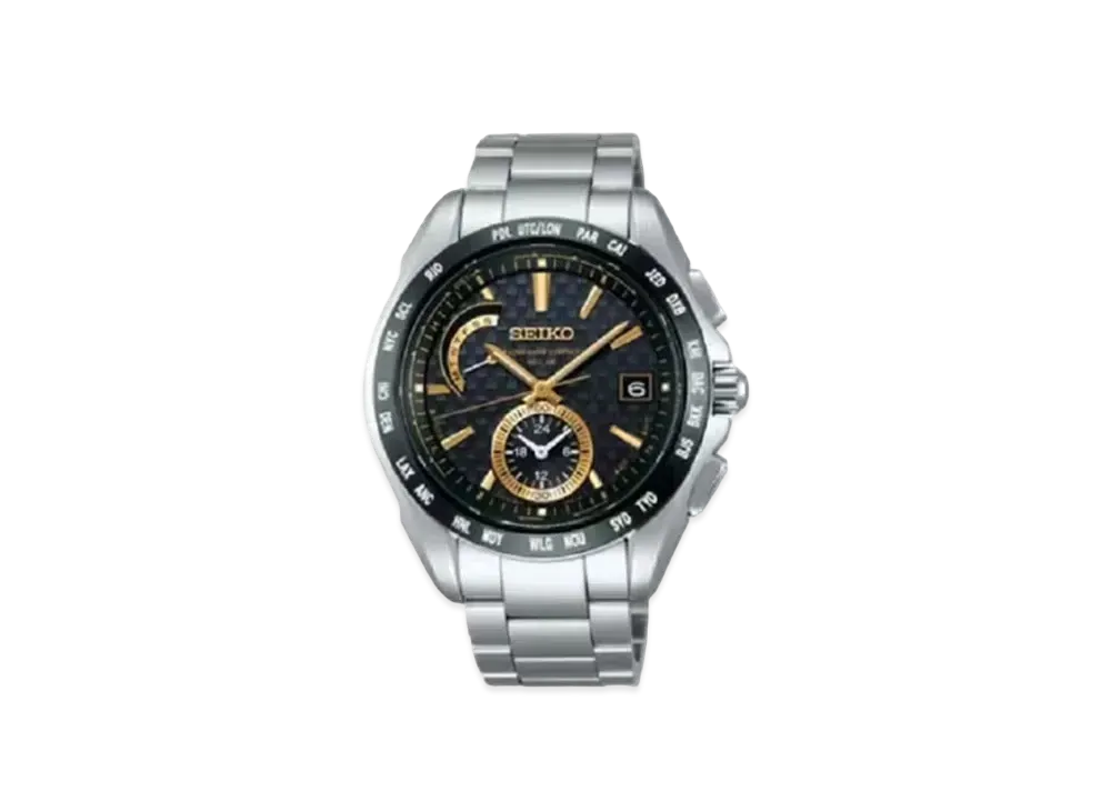 SEIKO Brights Solar Radio World Time "Black" SAGA135