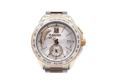 SEIKO Brightz Solar Radio World Time Executive Line "White" SAGA142