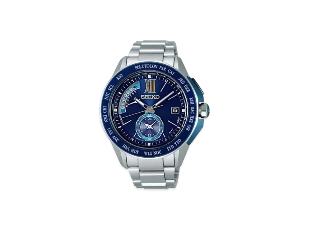 SEIKO Brights Solar Radio World Time Bombay Sapphire "Blue" SAGA155