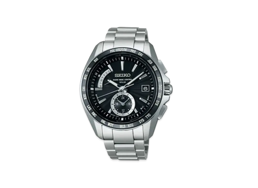 SEIKO Brights Solar Radio World Time Executive Line "Black" SAGA159