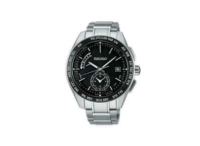 SEIKO Brightz Solar Radio Watch World Time "Black" SAGA167