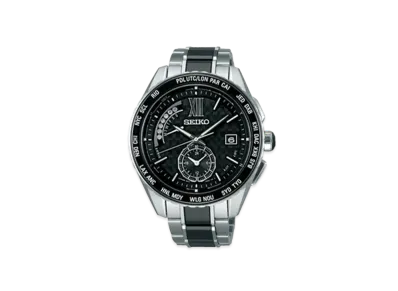 SEIKO Brightz Solar Radio Watch World Time "Black" SAGA173