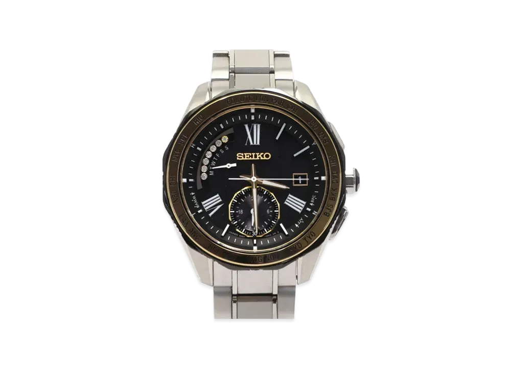 SEIKO Brights Solar Radio World Time Executive Line "Black" SAGA186