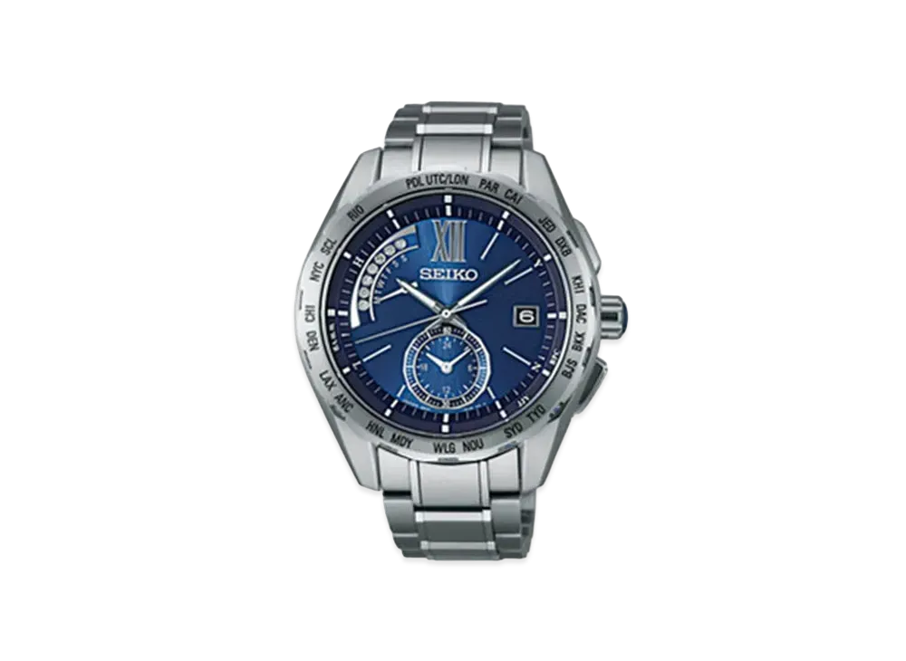 SEIKO Brights Solar Radio World Time Executive Line 15th Anniversary Limited Model "Blue" SAGA189