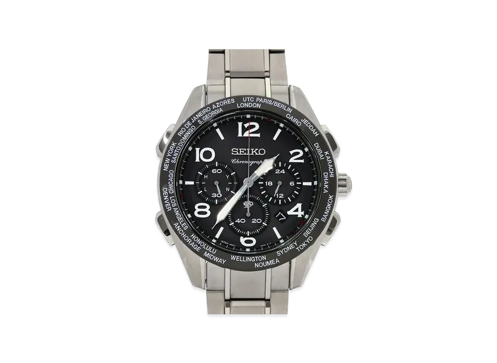 SEIKO Brightz World Time Chronograph Brightz 20th Anniversary Limited Model "Black" SAGA295