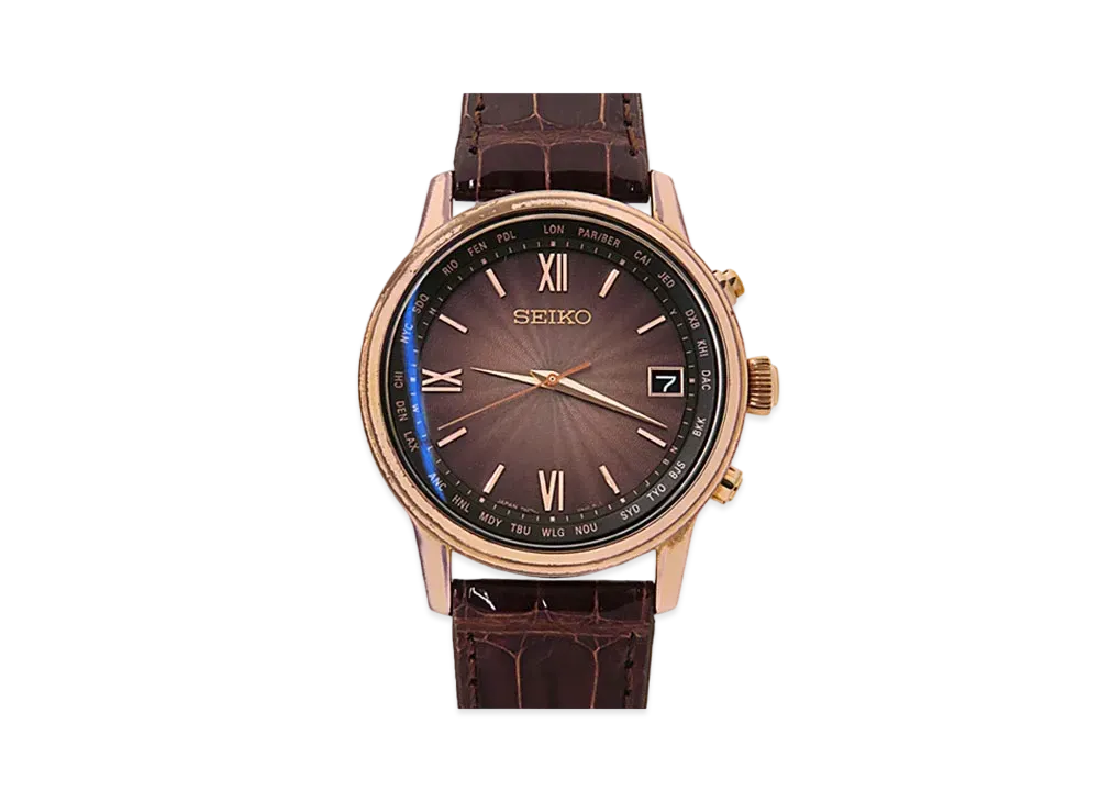 SEIKO Brights Solar Radio "Brown" SAGZ098