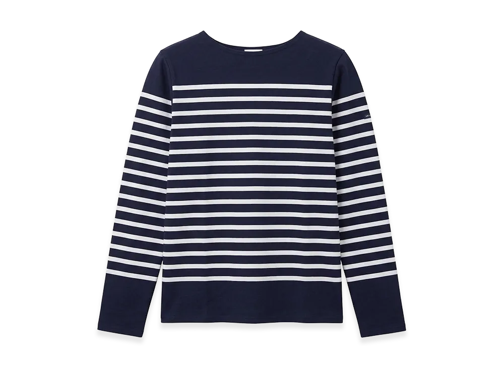 SAINT JAMES Long Sleeve T-Shirt "Marine Navy/Neige White"