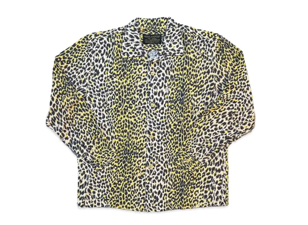 SAPEur Leopard Rayon L/S Shirt "Yellow"