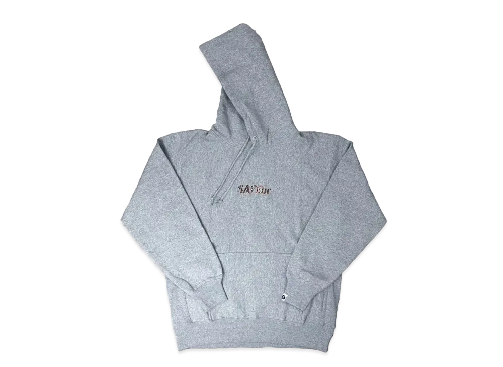 SAPEur Brown Leopard Head Hoodie "Gray"