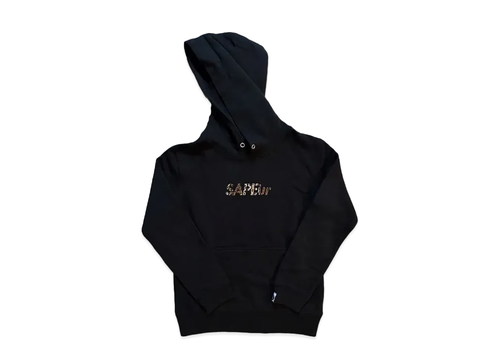 SAPEur Brown Leopard Head Hoodie Kids "Black"