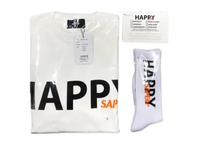 SAPEur Everyday Happy L/S Tee/Sox "White"