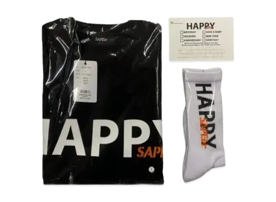 SAPEur Everyday Happy L/S Tee/Sox "Black"