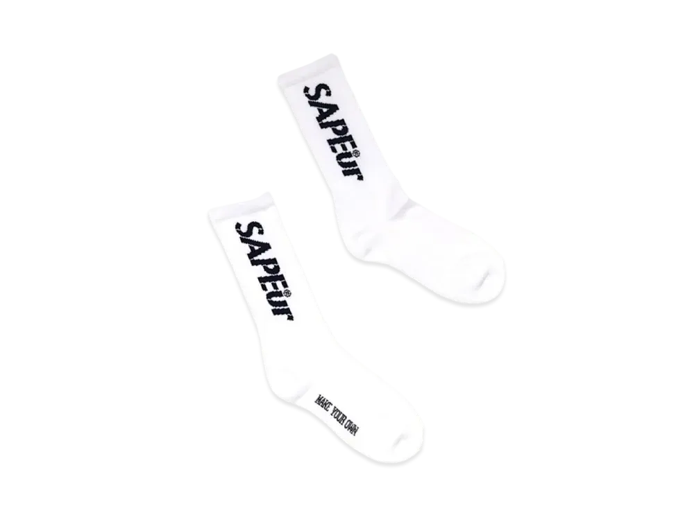 SAPEur Next Stop Is Tokyo Limited Socks "White"