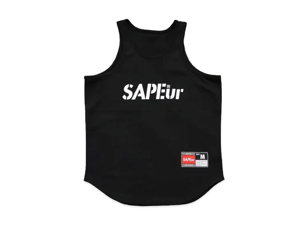 サプール SAPEur  セメント タンクトップ　新品　Ｌサイズ SAPEur WOLF BASE タンクトップ ブラック Lサイズ ブラック