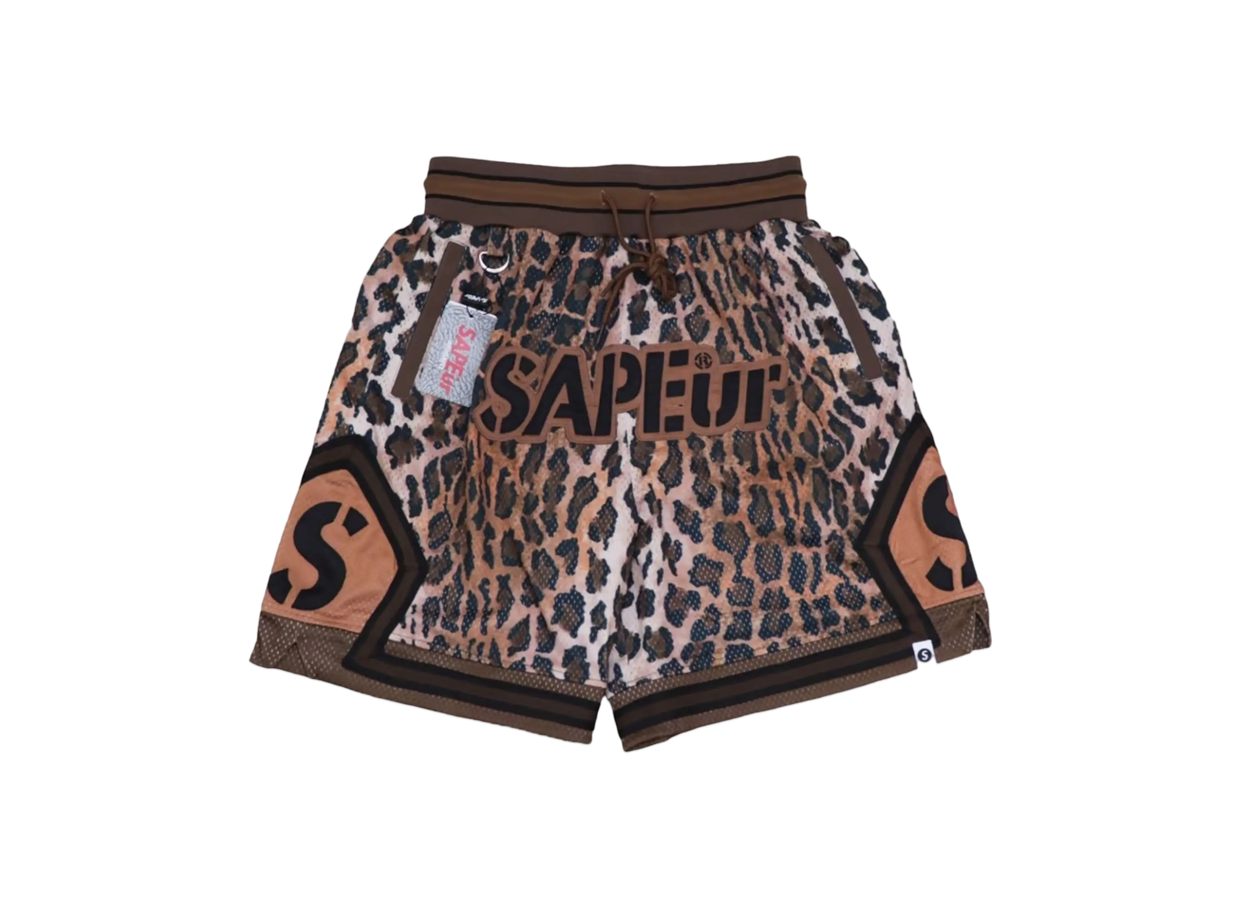 SAPEur Basket Shorts "Leopard Brown"
