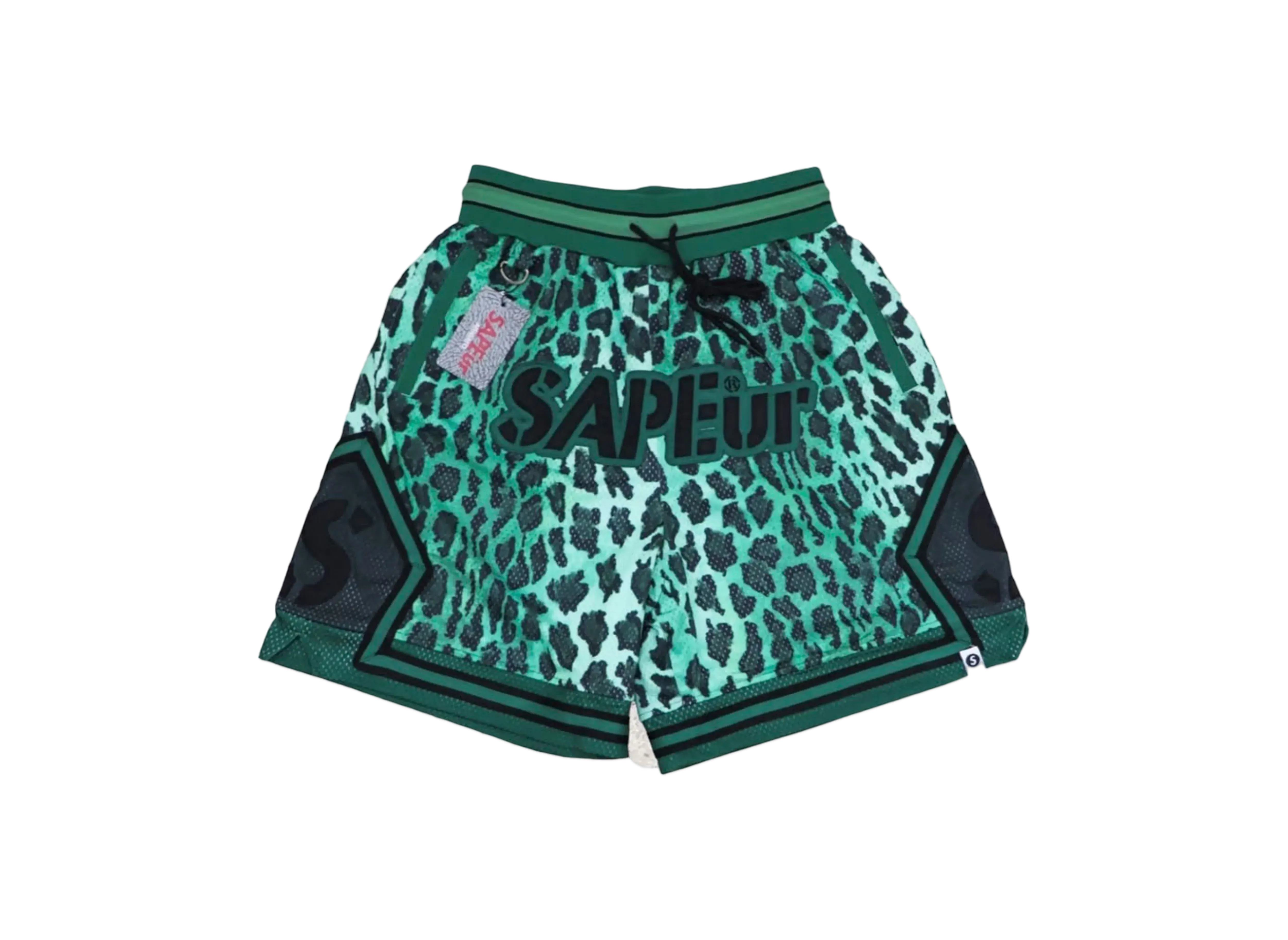SAPEur Basket Shorts "Leopard Green" A0023-337