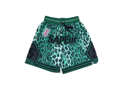 SAPEur Basket Shorts "Leopard Green" A0023-337