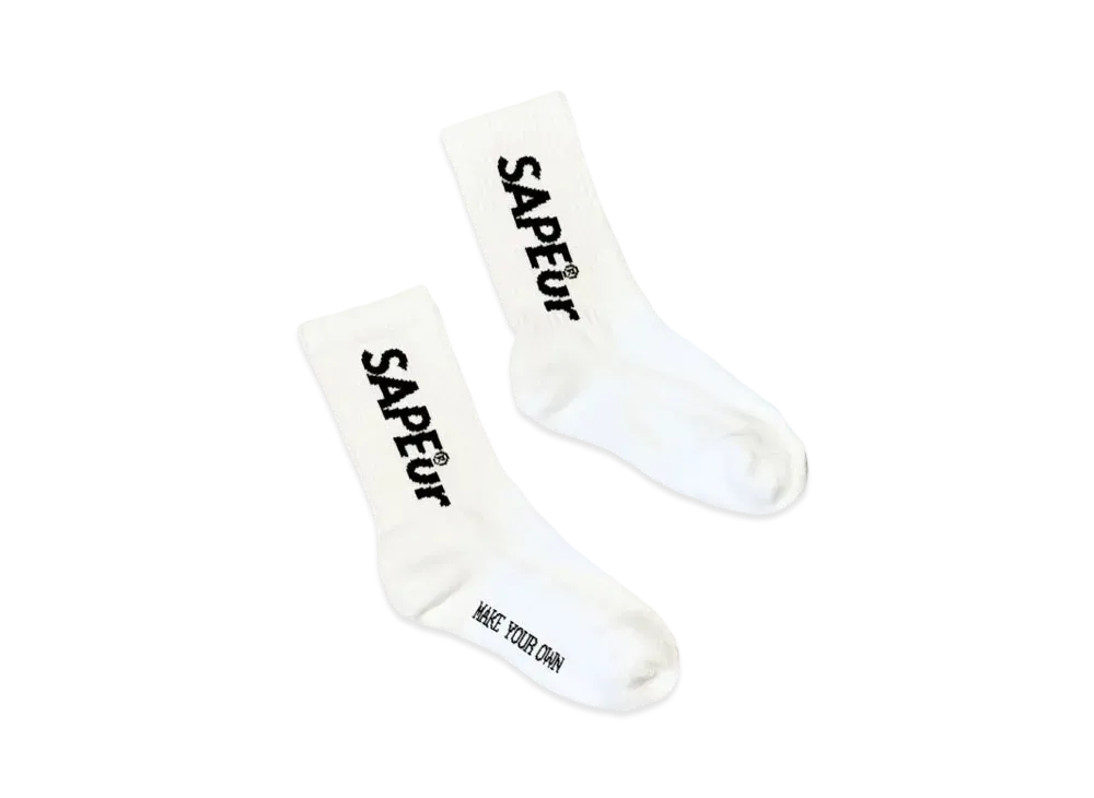 SAPEur Youth Crew Socks "White"
