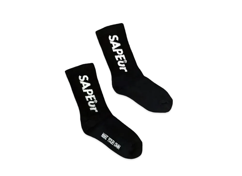 SAPEur Kids Crew Socks "Black"
