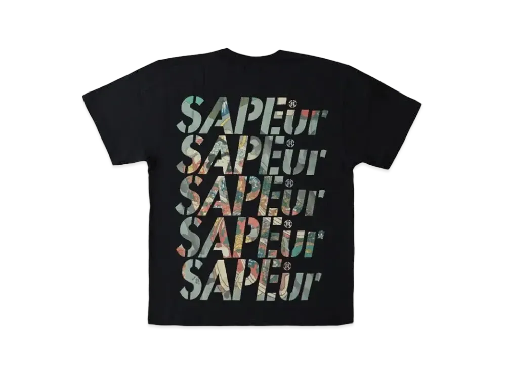 SAPEur Princess Yaegaki Kuniyoshi Utagawa S/S Tee "Black"