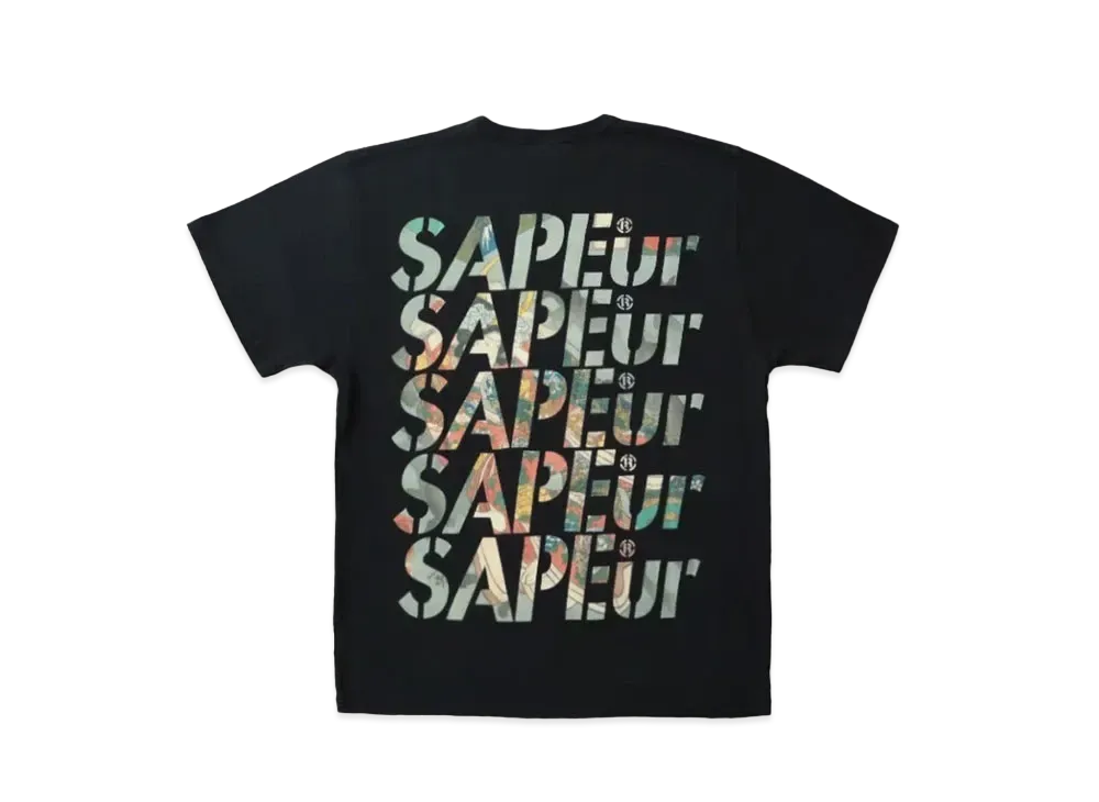 SAPEur Youth Princess Yaegaki Kuniyoshi Utagawa S/S Tee "Black"