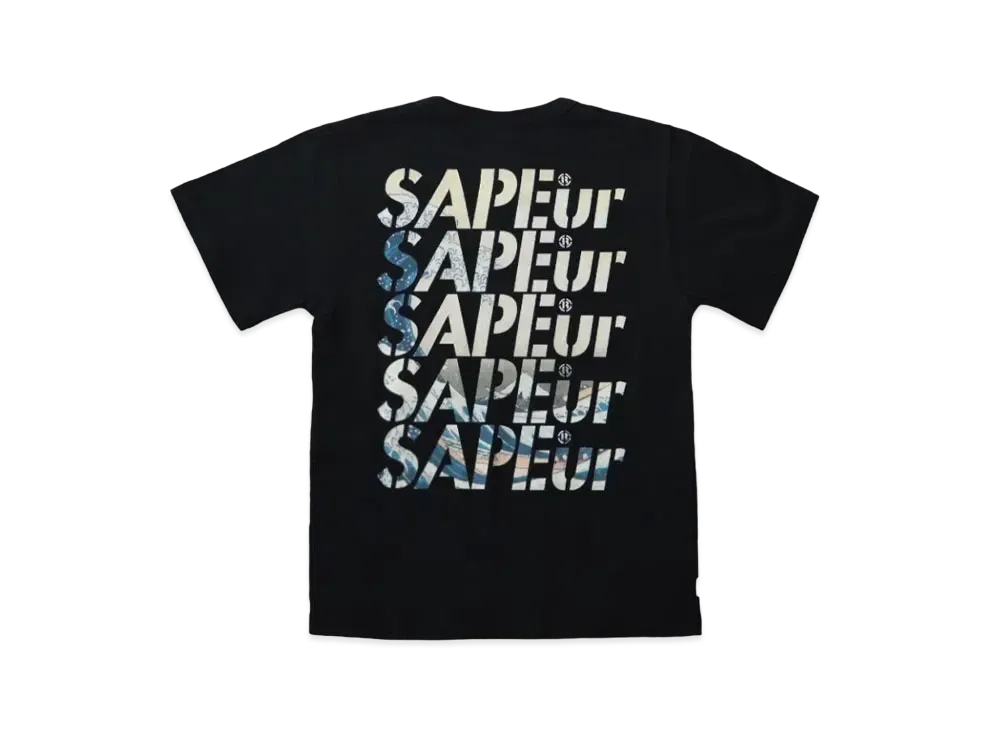 SAPEur Kids The Great Wave Katsushika Hokusai S/S Tee "Black" A0024-438