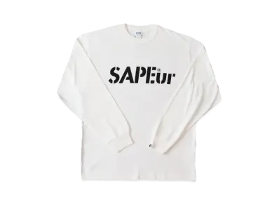 SAPEur Logo Long Sleeve Tee "White"