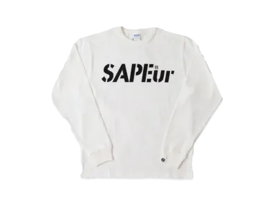 SAPEur Logo Long Sleeve Tee "White"