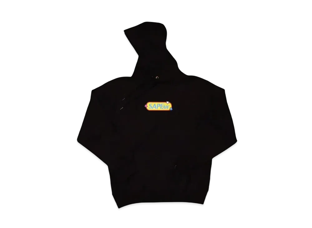 SAPEur 70S Pop Head Hoodie "Black"