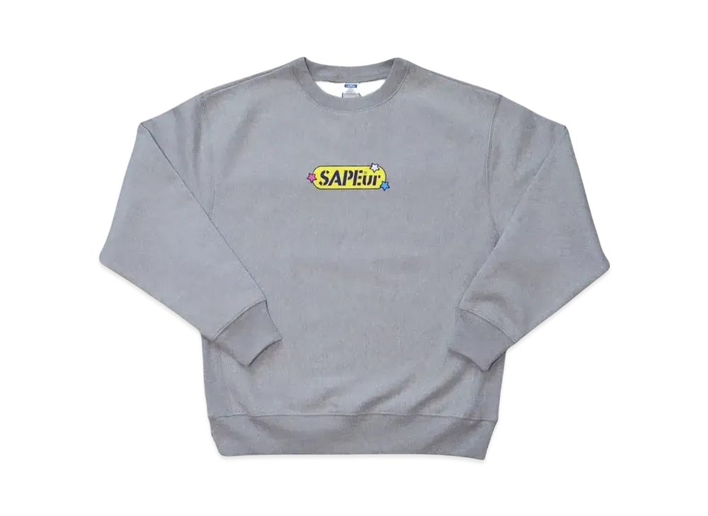 SAPEur 70S Pop Head Crew Neck "Gray"