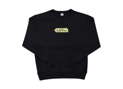 SAPEur 70S Pop Head Crew Neck "Black"