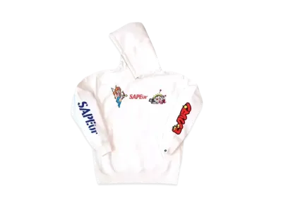 SAPEur x Bikkuriman Super Zeus Hoodie "White"