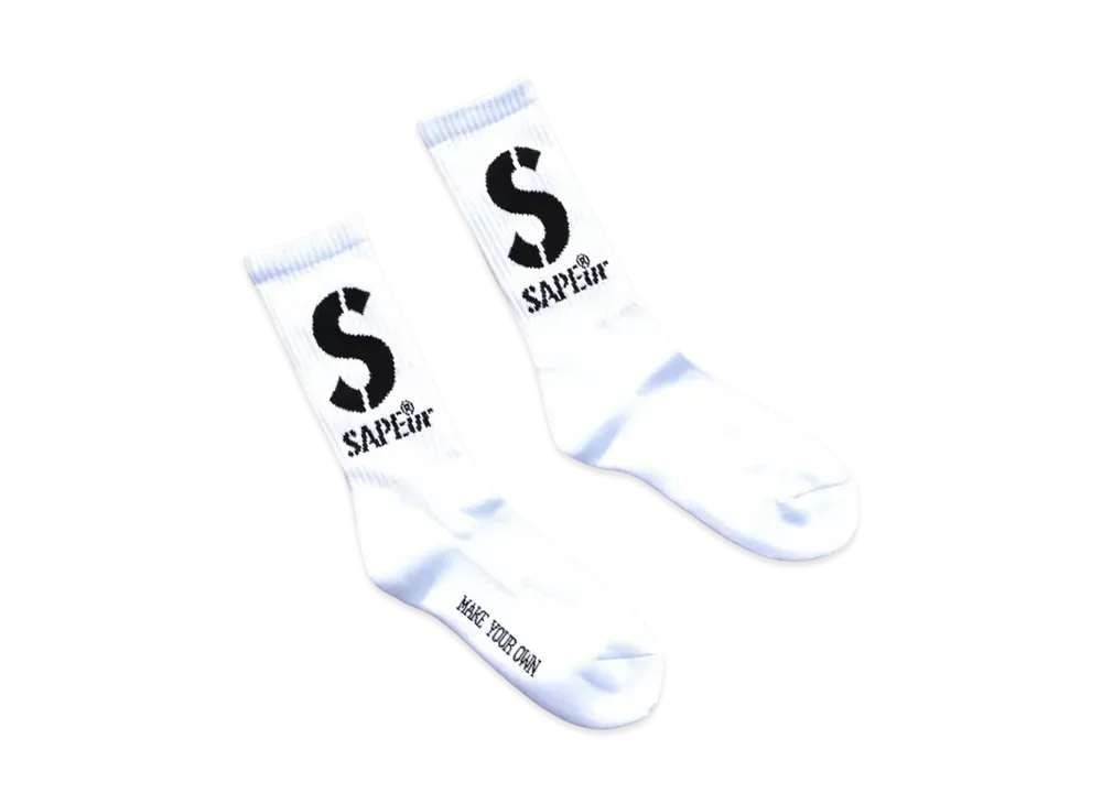 SAPEur Crew Socks S Logo "White"