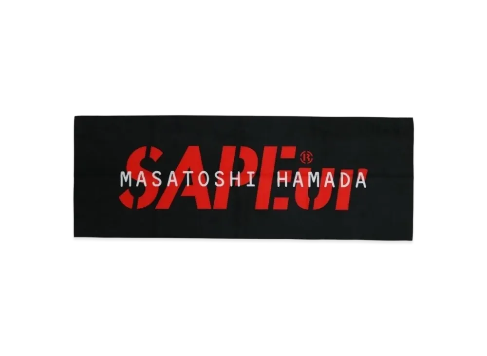 SAPEur x MASATOSHI HAMADA Collabologo Towel "Black"