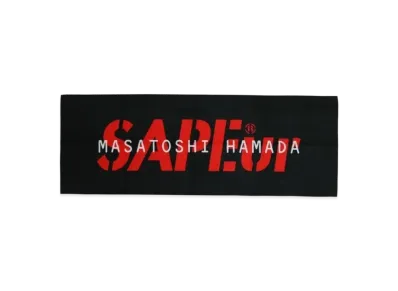 SAPEur x MASATOSHI HAMADA Collabologo Towel "Black"