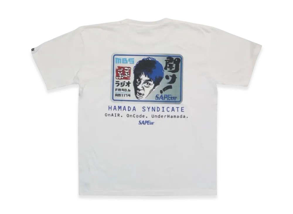 SAPEur x MASATOSHI HAMADA KOUSEIIN Gobugobu Radio S/S Tee "White/Blue"