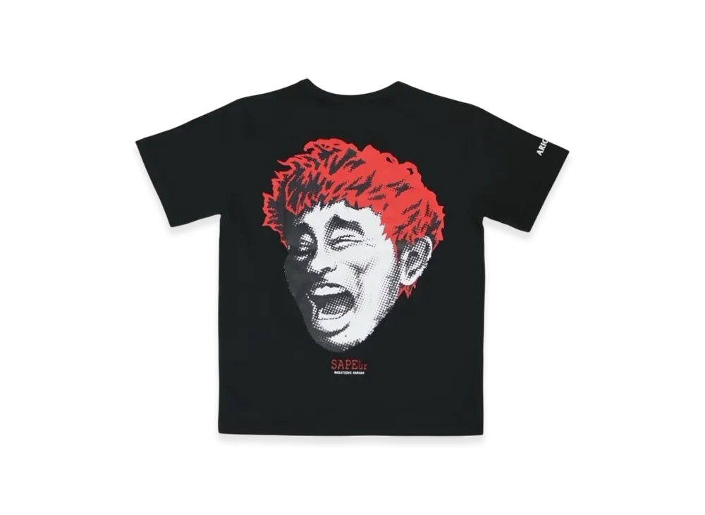 SAPEur x MASATOSHI HAMADA vol.9 Kid's Legend Smile Head S/S Tee "Black"