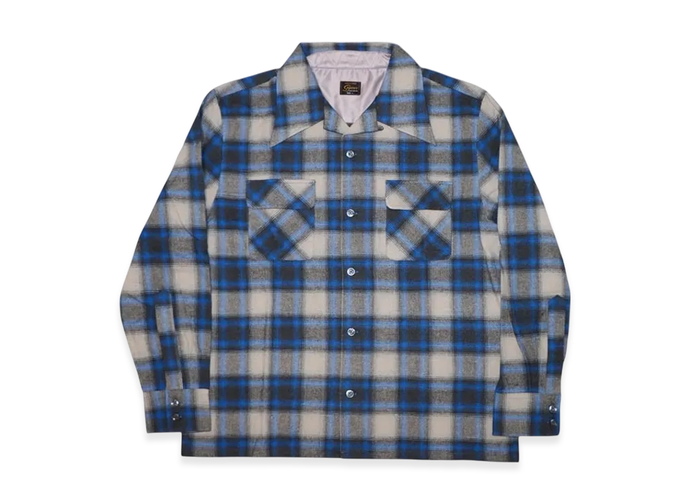 サプール SNVG オンブレチェックシャツ "ブルー"