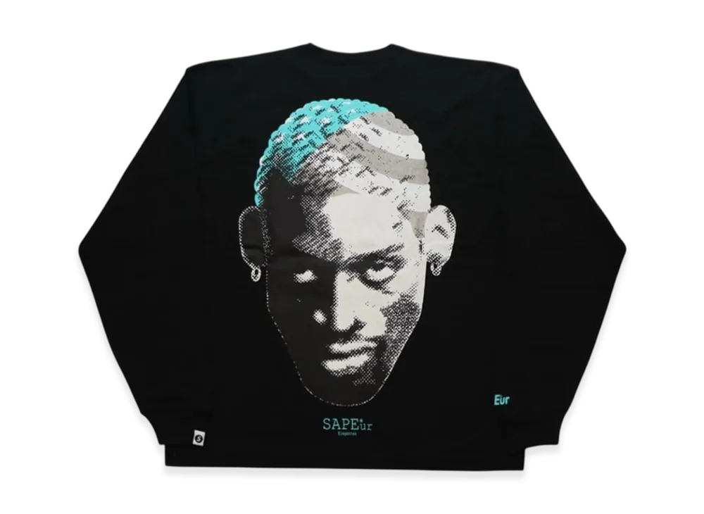 SAPEur Archive Series Stars And Stripes Head L/S Tee "Mint Green/Black"